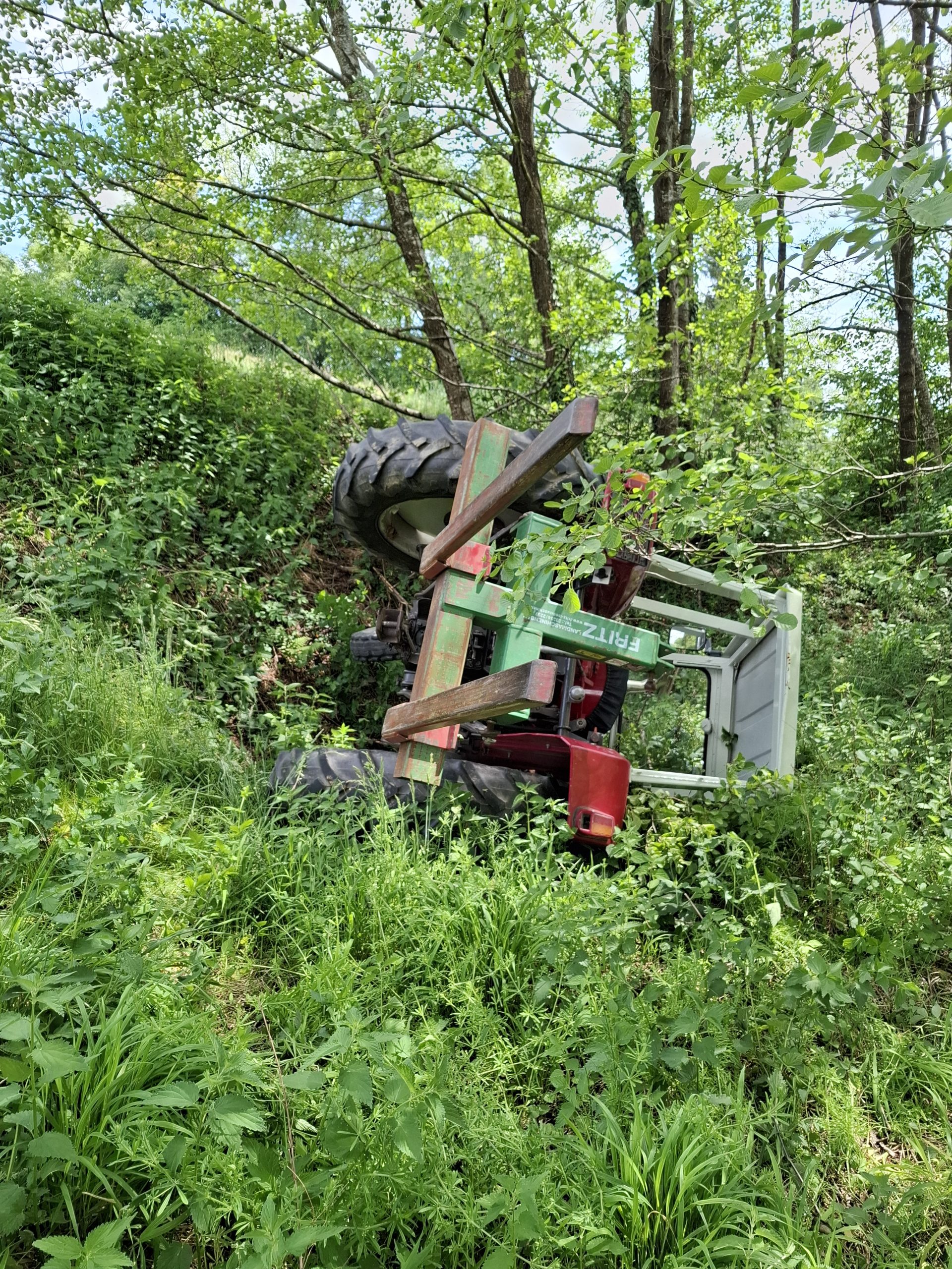 Traktor abgestürzt